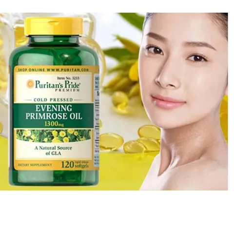 Tinh Dầu Hoa Anh Thảo Evening Primrose Oil 1300mg - Cân Bằng Nội Tiết Tố Nữ, 120 Viên Hỗ Trợ Làm Đẹp, Duy Trì Tuổi Xuân