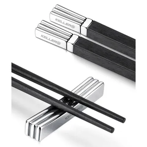 Bộ 6 Đôi Đũa Cao Cấp Kèm 6 Gác Đũa Đồng Bộ Keller Hàng Hiệu Đức - Sang Trọng và Tinh Tế cho Món Ăn Nhà Bếp