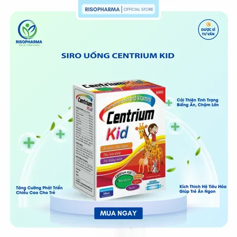 Siro Uống Centrium Kid Hỗ Trợ Ăn Ngon, Tiêu Hóa Khỏe, Phát Triển Trí Tuệ Cho Trẻ (20 Ống) - Vitamin Tổng Hợp Cho Bé