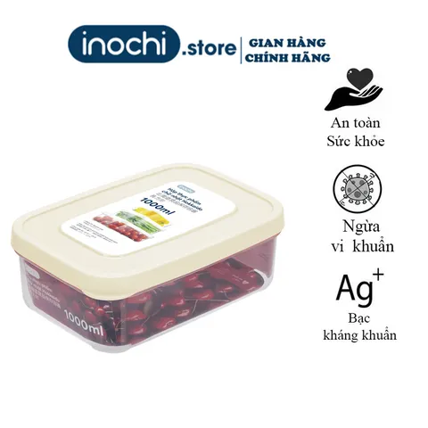 Hộp nhựa bảo quản thực phẩm Inochi 1000ml - Hộp đựng thức ăn an toàn, chất lượng cao, chuẩn Nhật Bản, phù hợp cho mọi gia đình.