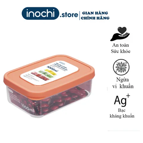Hộp nhựa bảo quản thực phẩm Inochi 1000ml - Hộp đựng thức ăn an toàn, chất lượng cao, chuẩn Nhật Bản, phù hợp cho mọi gia đình.