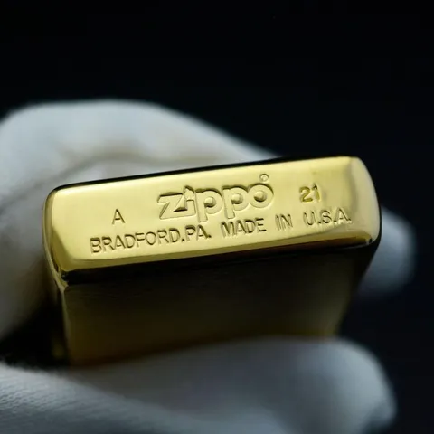 Bật Lửa Zippo 204B Vỏ Đồng Vàng Đánh Vân Xước - Bảo Hành Trọn Đời - Quà Tặng Độc Đáo Cho Fan Zippo