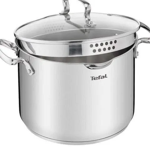 Nồi Luộc Gà Tefal Duetto Plus 28cm 10.4L - Thép Không Gỉ Chất Lượng Cao, Thiết Kế Thông Minh và An Toàn Cho Mọi Loại Bếp