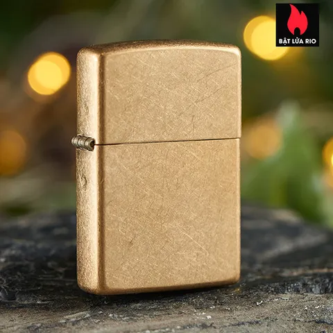Bật Lửa Zippo Tumbled Brass 49477 - Thiết Kế Độc Đáo, Bền Bỉ, Chất Liệu Đồng Thau Nhập Khẩu Mỹ - Quà Tặng Sang Trọng