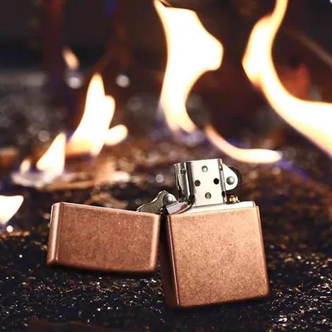 Bật lửa Zippo 301FB Mạ Đồng Đỏ Giả Cổ - Sản Phẩm Nhập Khẩu Mỹ, Bảo Hành Trọn Đời, Quà Tặng Độc Đáo