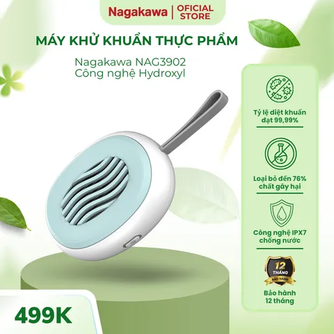 Máy Khử Khuẩn Thực Phẩm Nagakawa NAG3902 - Công Nghệ Điện Phân Hydroxyl Diệt Khuẩn 99,99% - Bảo Hành 12 Tháng