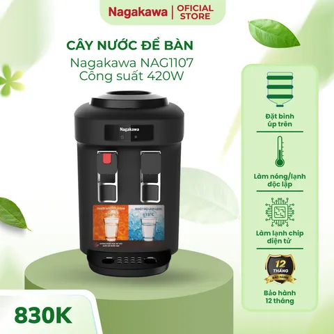 Cây Nước Nóng Lạnh Để Bàn NAGAKAWA NAG1107  Làm Nóng Nhanh Lạnh Sâu
