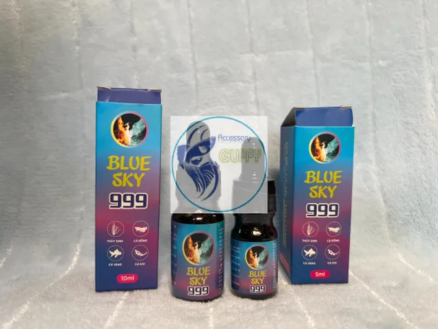 Dung dịch Blue Sky 999 10ml - Điều trị bệnh và chăm sóc cá cảnh an toàn hiệu quả cho cá Betta, Koi, cá thủy sinh nhỏ