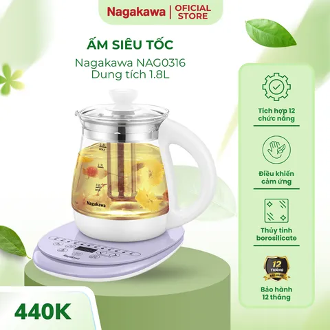 Ấm siêu tốc 12 chức năng Nagakawa NAG0316 - Bảo hành 12 tháng