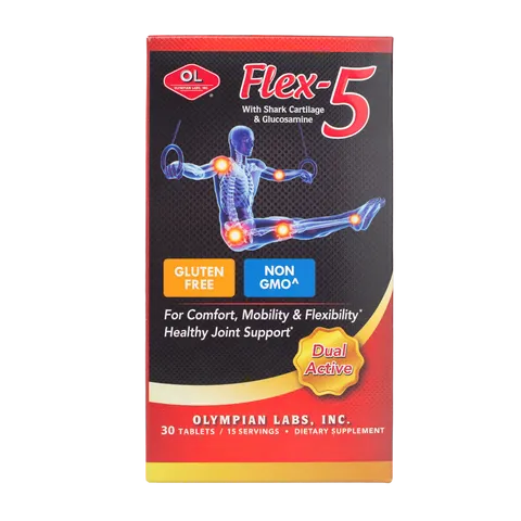 Viên uống Flex-5 Olympian Labs - Hỗ trợ giảm viêm và tái tạo sụn khớp cho người trưởng thành trên 40 tuổi