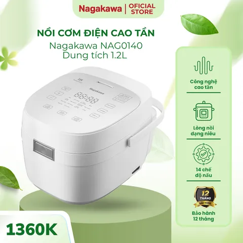 Nồi cơm điện cao tần Nagakawa NAG0140 (1.2L) - BH 12 tháng
