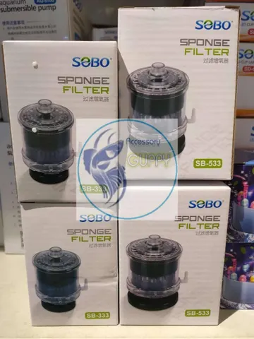 Lọc Vi Sinh Sobo SB-333/SB-533 - Lọc Bio Nhiều Ngăn Cho Hồ Cá Cảnh, Chất Liệu Mica Siêu Trong, Dễ Sử Dụng
