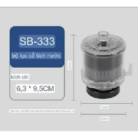 Lọc Vi Sinh Sobo SB-333/SB-533 - Lọc Bio Nhiều Ngăn Cho Hồ Cá Cảnh, Chất Liệu Mica Siêu Trong, Dễ Sử Dụng