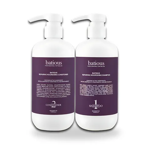 Cặp Dầu Gội Xả Batious 500ml Giảm Rụng Tóc, Phục Hồi Hư Tổn