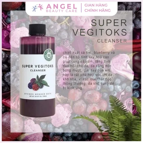 Sữa rửa mặt Super Vegitoks Wonder Bath 300ml Màu Tím