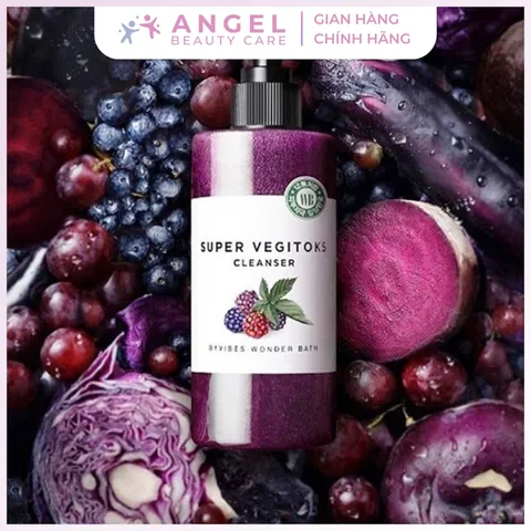 Sữa rửa mặt Super Vegitoks Wonder Bath 300ml Màu Tím