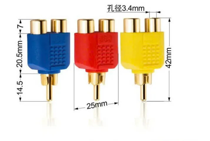 Jack Chia AV (RCA) Từ 1 Ra 2 Hoa Sen - Chia Tín Hiệu Âm Thanh Chất Lượng Cao, Kiểu Dáng Tiện Lợi, Dễ Sử Dụng