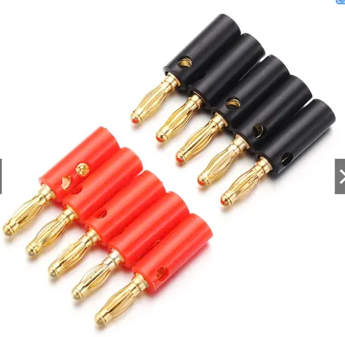 Giắc Cắm Bắp Chuối Mạ Vàng Cho Cáp Loa 4mm - Bộ 10/20/40 Cái, Tăng Cường Chất Lượng Âm Thanh, Dễ Dàng Kết Nối