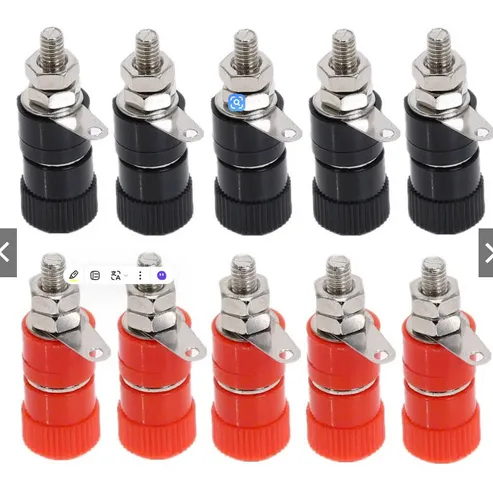 Bộ 5 Trạm Loa Ổ Cắm Chuối Màu Đỏ & Đen 4mm - Thiết Bị Âm Thanh Chuyên Dụng, Kết Nối Ổn Định, Đem Lại Âm Thanh Sống Động