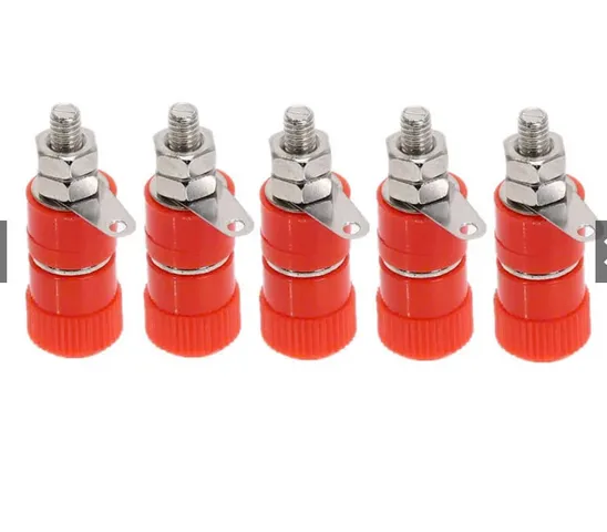 Bộ 5 Trạm Loa Ổ Cắm Chuối Màu Đỏ & Đen 4mm - Thiết Bị Âm Thanh Chuyên Dụng, Kết Nối Ổn Định, Đem Lại Âm Thanh Sống Động