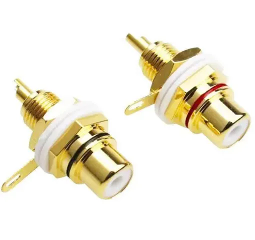 Bảng Điều Khiển Âm Thanh RCA Mạ Vàng - 4 Cái Jack Terminal Nữ Kết Nối Chất Lượng Cao cho Hệ Thống Âm Thanh Nhà Bạn