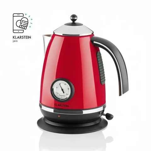 Ấm Siêu Tốc Klarstein Aquavita 1.7L 2200W - Thiết Kế Cổ Điển Sang Trọng, Tự Động Ngắt Điện An Toàn, Dễ Dàng Sử Dụng