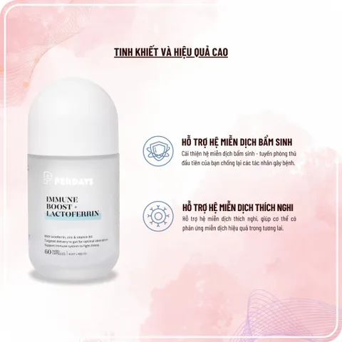 Viên Uống Tăng Cường Miễn Dịch PERDAYS Cho Mẹ Bầu - Hỗ Trợ Khỏe Mạnh & An Toàn, Lọ 60 Viên