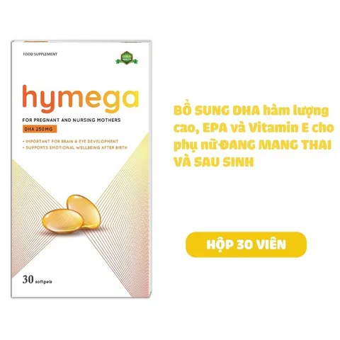 Viên uống bổ sung DHA Aplicaps Hymega 30 viên cho bà bầu - Hỗ trợ phát triển trí não thai nhi, an thai và ngừa trầm cảm sau sinh