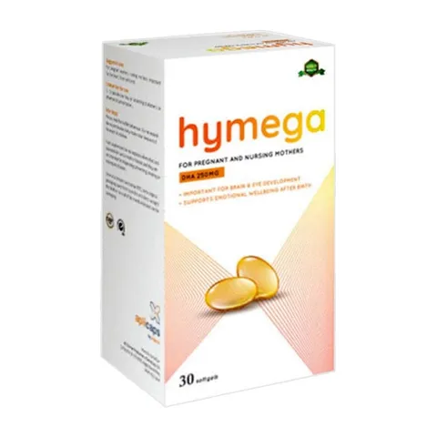 Viên uống bổ sung DHA Aplicaps Hymega 30 viên cho bà bầu - Hỗ trợ phát triển trí não thai nhi, an thai và ngừa trầm cảm sau sinh