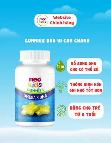 Viên ngậm Neo Kids DHA 60 viên - Bổ sung DHA cho trẻ thông minh, hỗ trợ trí nhớ và sức khỏe tốt