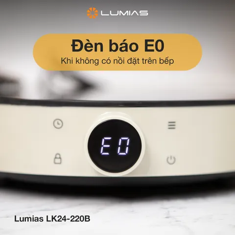 Bếp Từ Đơn Lumias LK24-220Ba - Thiết Kế Hiện Đại 2000W, Điều Khiển Cảm Ứng, Mặt Kính Ceramic, An Toàn và Tiện Lợi