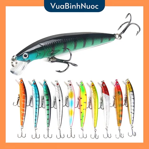 Mồi giả cá nhựa lớn 10cm/9gram, mồi tốt nhiều màu sắc , chắc chắn - vuabinhnuoc