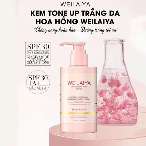 Kem Body Chống Nắng Trắng Da Weilaiya Natural Whitening Fragrance 200ml