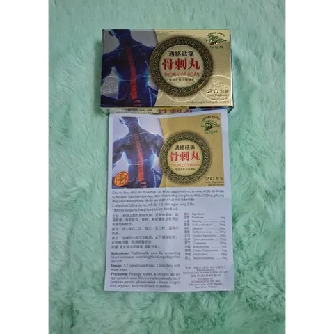 Thoái Cốt Hoàn Malaysia - Hỗ Trợ Giảm Đau Nhức Khớp, Thoái Hóa & Thoát Vị Đĩa Đệm - Hộp 20 Viên Chính Hãng