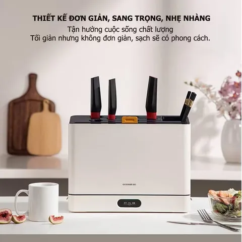 Máy Khử Khuẩn XIAOMI QCooker CR-DJ01 - Bộ 3 Dao và Thớt Chất Lượng, Thiết Kế Hiện Đại, Tiện Lợi Cho Mọi Nhà Bếp