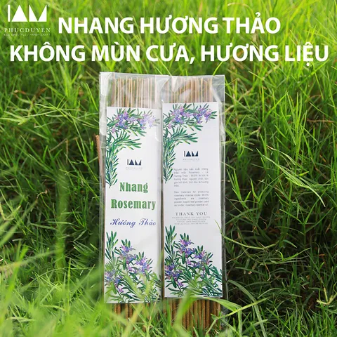 Nhang oải hương, hương thảo, khuynh diệp, thảo mộc, bồ kết, vỏ quýt, vỏ bưởi. Dài 30 cm - 40 cm