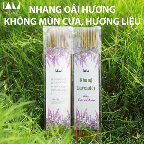 Nhang oải hương, hương thảo, khuynh diệp, thảo mộc, bồ kết, vỏ quýt, vỏ bưởi. Dài 30 cm - 40 cm