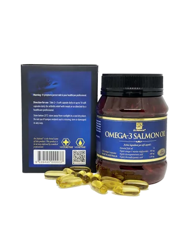 Viên Dầu Cá Hồi Úc Dr Natural Omega 3 Salmon Oil 1000mg - Hộp 180 Viên Giúp Bổ Sung Omega 3 Tốt Cho Mắt, Não, Tim Mạch