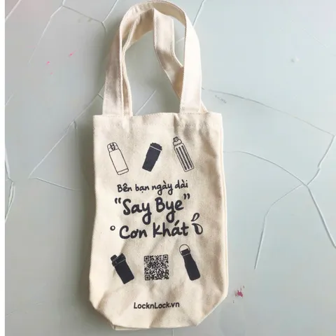 Túi Đựng Bình Giữ Nhiệt LocknLock Có Dây Đeo - Vải Canvas Chống Thấm Nước, Chắc Chắn, Phong Cách Giao Ngẫu Nhiên