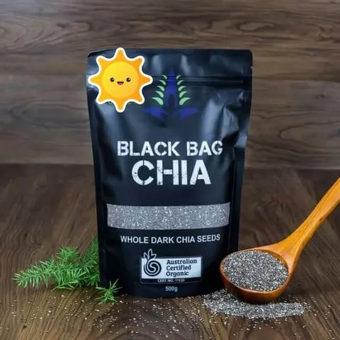 Hạt Chia Đen Hữu Cơ 500g - Dinh Dưỡng Từ Úc, Tăng Cường Sức Khỏe & Hỗ Trợ Tiêu Hóa, Thích Hợp Cho Chế Độ Ăn Lành Mạnh