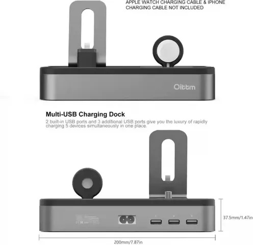 Dock Sạc Đa Năng Oittm cho iPhone, iPad và Apple Watch - Thiết Kế Hiện Đại, Chất Liệu Cao Cấp, Sạc Đồng Thời 3 Thiết Bị