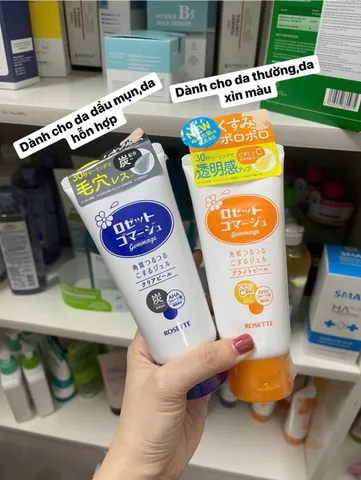 Gel Tẩy Tế Bào Chết Rosette Nhật Bản - Sạch Mịn, Làm Sáng Da, Thích Hợp Da Dầu và Da Nhạy Cảm - Hộp 120g