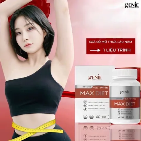 Viên Uống Giảm Cân Max Diet Genie GC Dành Cho Cơ Địa Khó Giảm