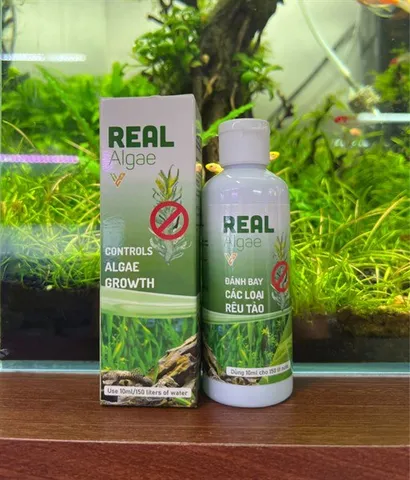 Dung Dịch Diệt Rêu Tảo Real Algae 100ml - Sản Phẩm An Toàn Cho Hồ Cá, Bể Cá, Khử Rêu Chùm Đen, Tảo Nâu, Tảo Lam
