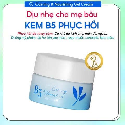 Kem Dưỡng Phục Hồi Da Bà Bầu GUO 30g - Gel Dưỡng Ẩm B5 & Peptide Đồng - Chăm Sóc Da Nhạy Cảm, Giảm Đỏ Rát, Lành Tính