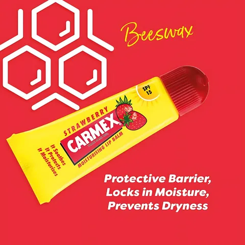 Son Dưỡng Chống Nắng Carmex Strawberry Lip Balm Tube SPF 15 10g