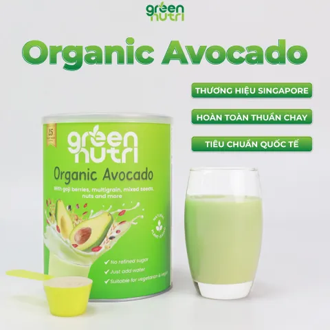 Combo 2 Lon Sữa Hạt Ngũ Cốc Organic Avocado 750g - BCAAs Duy Trì Sức Khỏe Và Khối Cơ, Không Chất Bảo Quản, Nhập Khẩu Malaysia