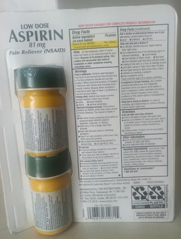 Viên giảm đau Kirkland Aspirin Low Dose 81mg - Ngăn ngừa đột quỵ, nhồi máu cơ tim, 2x365 viên, hỗ trợ tim mạch Mỹ