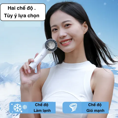 Quạt Mini Tích Điện Cầm Tay FS16 - Quạt Cao Tốc Có Chế Độ Chườm Lạnh, Dễ Dàng Mang Theo, Sảng Khoái Ngay Lập Tức