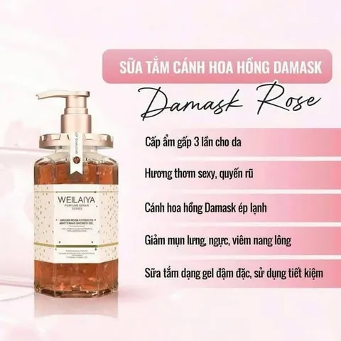 Sữa Tắm Dưỡng Thể Trắng Da Weilaiya 450ml - Nhiều Hương Hình Tươi Mát, Phục Hồi Độ Ẩm Và Giúp Da Sáng Mịn Tự Nhiên